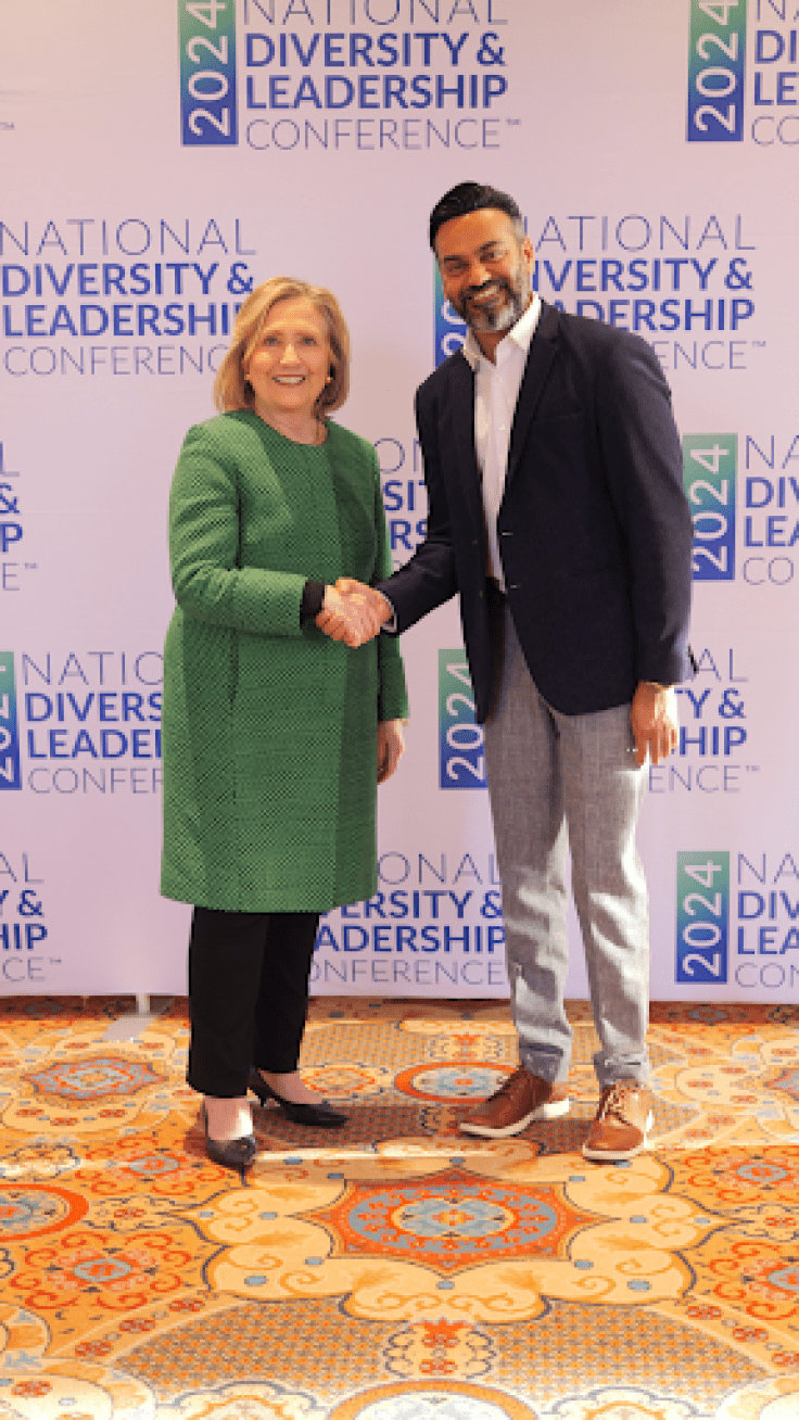 Himanshu Kalkar with Hillary Clinton