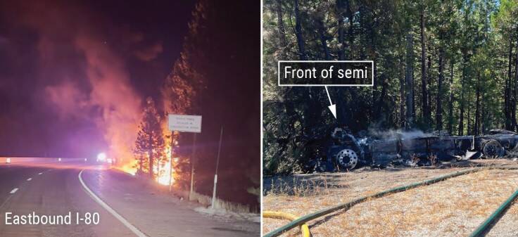 Tesla Semi fire